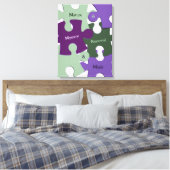 グリーン自然リニューアルパープルミステリー魔法パズル キャンバスプリント (インサイチュ (寝室))