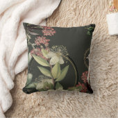 グリーン自然芸術的フローラデザイン クッション (ブランケット)