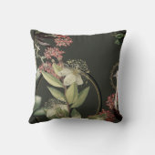 グリーン自然芸術的フローラデザイン クッション (裏面)