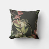 グリーン自然芸術的フローラデザイン クッション (正面)