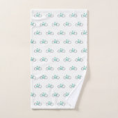 グリーン自転車に乗れる バスタオルセット (ハンドタオル)