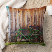 グリーン自転車1枕 クッション (ブランケット)