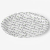 グリーン自転車 ペーパープレート (アングル)