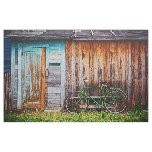 グリーン自転車–1カスタム織物 ファブリック (ヤード)