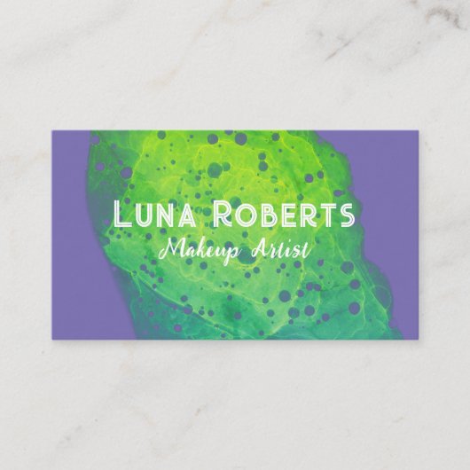 グリーン色彩の鮮やか名刺 名刺 (正面)