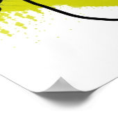 グリーン花びらアートプリント ポスター (角)