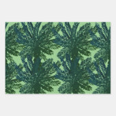 グリーン芸術的トロピカルパームツリー ラッピングペーパーシート (正面)
