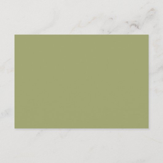 グリーン芸術的リースウォーターカラーアート エンクロージャーカード (裏面)