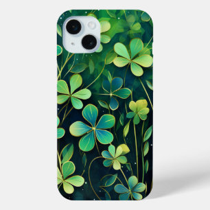グリーン華美とアイルランドのシャムロックのシェード iPhone 15 MINIケース