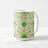 グリーン華美&金ゴールドアイルランドが花開く コーヒーマグカップ (正面右)