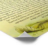 グリーン落ちたフェザーDesiderata ポスター (角)