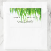 グリーン葉アースフレンドリーデザイン 長方形シール (バッグ)