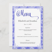 グリーン葉ウェディングレセプションメニューカード 招待状 (正面)