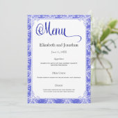 グリーン葉ウェディングレセプションメニューカード 招待状 (スタンド正面)