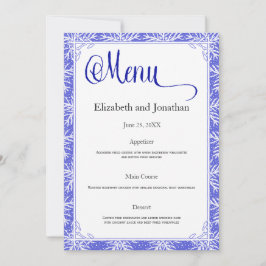 グリーン葉ウェディングレセプションメニューカード 招待状