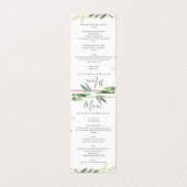 グリーン葉ウェディング受付メニューテーブルトップ (外部フラット)