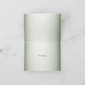 グリーン葉オリーブ優雅な結婚式 サンキューカード (内部)