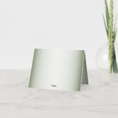 グリーン葉オリーブ優雅な結婚式 サンキューカード (裏面)