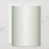 グリーン葉オリーブ優雅な結婚式 招待状 (裏面)