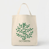 グリーン葉オリーブ枝葉環境にやさしいことをしよう トートバッグ (正面)