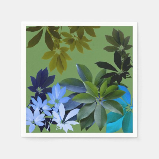 グリーン葉カクテルナプキン スタンダードカクテルナプキン (正面)