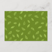 グリーン葉カントリーウェディング指示カード エンクロージャーカード (裏面)