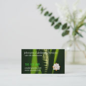 グリーン葉ガーデンサービス名刺 名刺 (スタンド正面)