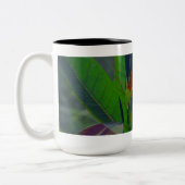 グリーン葉クローズアップ ツートーンマグカップ (左)