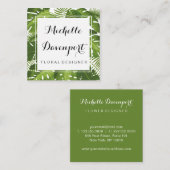 グリーン葉スクエア名刺 スクエア名刺 (正面/裏面)