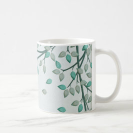 グリーン葉ツリーアートコーヒーマグカップ コーヒーマグカップ