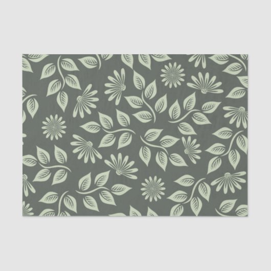 グリーン葉ティッシュペーパー 薄葉紙 (正面)