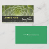 グリーン葉テンプレートAeonium Tabuliforme 名刺 (正面/裏面)