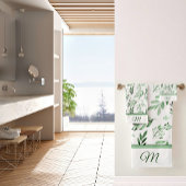 グリーン葉バスタオル一式 バスタオルセット