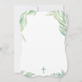 グリーン葉バプテスマ式とパーティー 招待状 (裏面)