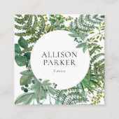 グリーン葉ビジネス・カード スクエア名刺 (正面)