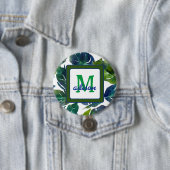 グリーン葉フィロデンドロン葉植物学 缶バッジ (インサイチュ)