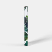 グリーン葉フィロデンドロン葉植物学 iPhoneケース (右側面)