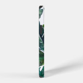 グリーン葉フィロデンドロン葉植物学 iPhoneケース (右側面)