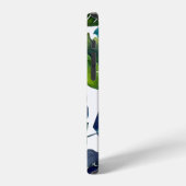 グリーン葉フィロデンドロン葉植物学 iPhoneケース (左側面)