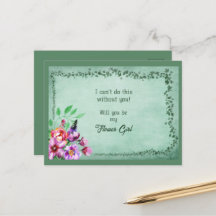 グリーン葉フローラブーケフラワーガール