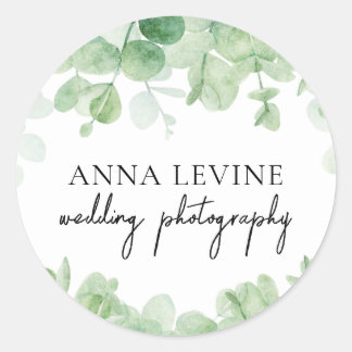 グリーン葉ユーカリ縁ど製品名 ラウンドシール