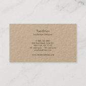 グリーン葉ランドスケープDesignerロゴKraft 名刺 (裏面)