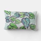 グリーン葉ランバー枕 ランバークッション (裏面)