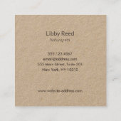 グリーン葉リーフのロゴデザイナーKraft スクエア名刺 (裏面)