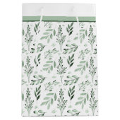 グリーン葉抱き枕 ミディアムペーパーバッグ (正面)