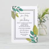 グリーン葉招待状 招待状 (スタンド正面)