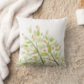 グリーン葉枕 クッション (ブランケット)