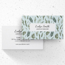 グリーン葉植物型名刺 コーリングカード