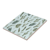 グリーン葉植物模様 タイル (側面)