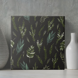 グリーン葉植物模様 タイル